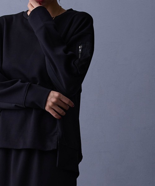 NICOLE white(ニコルホワイト)の「セットアップ【プルオーバー×タイトスカート】(ワンピース・レディース・オフホワイト/ブラック/カーキ・FREE)」の8枚目の写真