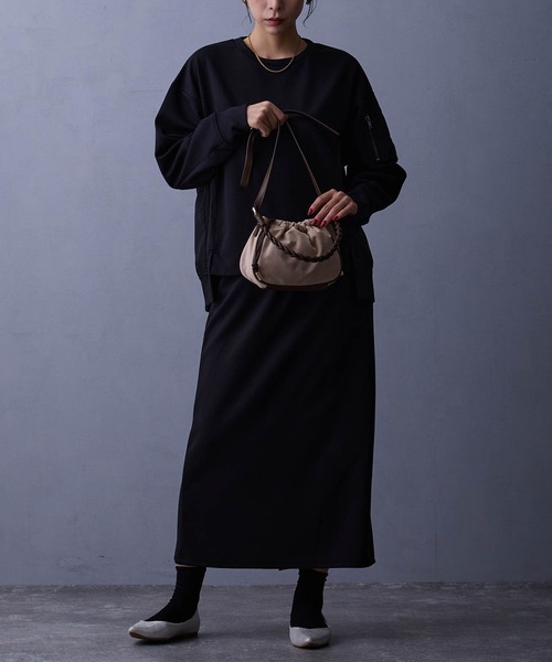 NICOLE white(ニコルホワイト)の「セットアップ【プルオーバー×タイトスカート】(ワンピース・レディース・オフホワイト/ブラック/カーキ・FREE)」の9枚目の写真