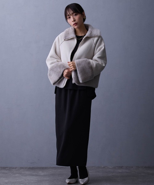 NICOLE white(ニコルホワイト)の「セットアップ【プルオーバー×タイトスカート】(ワンピース・レディース・オフホワイト/ブラック/カーキ・FREE)」の10枚目の写真