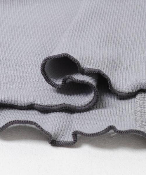 URBAN RESEARCH DOORS（アーバンリサーチドアーズ）の「『WEB/一部店舗限定サイズ』メローフリルリブハイネックTシャツ(KIDS)（Tシャツ/カットソー・キッズ・アイボリー/ブルー系その他・120/150/135/105）」の19枚目の写真