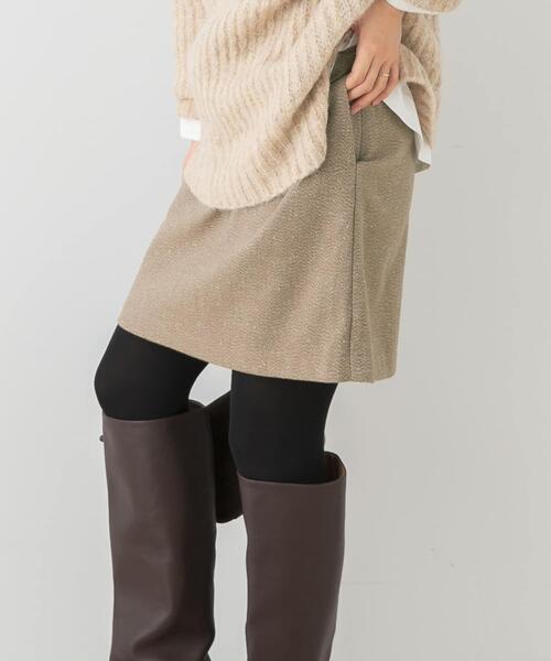 F by ROSSO（エフバイロッソ）の「F by ROSSO　ヘリンボンツイードスカート風キュロット（その他パンツ・レディース・グレー/ベージュ・38/36）」の9枚目の写真