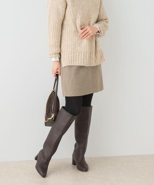 F by ROSSO（エフバイロッソ）の「F by ROSSO　ヘリンボンツイードスカート風キュロット（その他パンツ・レディース・グレー/ベージュ・38/36）」の10枚目の写真