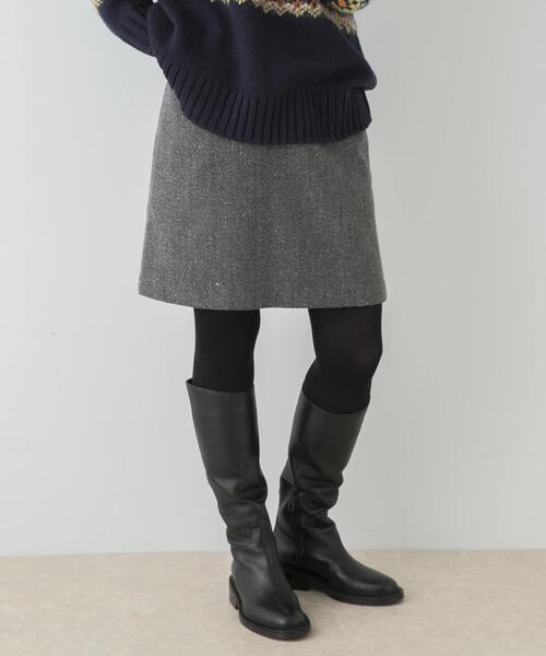 F by ROSSO（エフバイロッソ）の「F by ROSSO　ヘリンボンツイードスカート風キュロット（その他パンツ・レディース・グレー/ベージュ・38/36）」の7枚目の写真