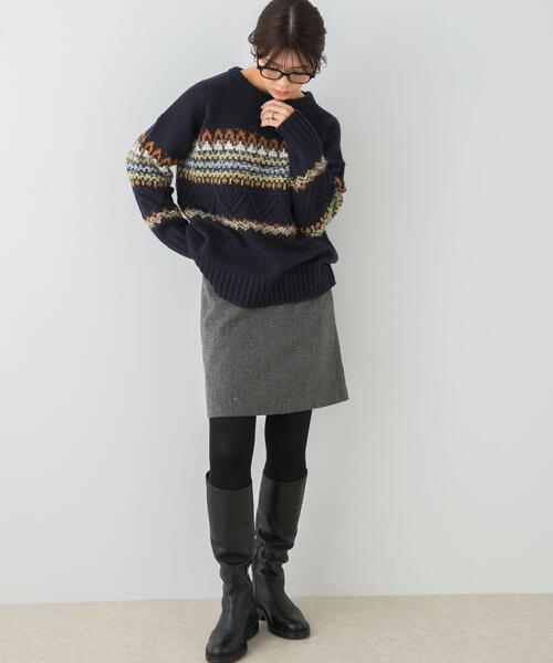 F by ROSSO（エフバイロッソ）の「F by ROSSO　ヘリンボンツイードスカート風キュロット（その他パンツ・レディース・グレー/ベージュ・38/36）」の20枚目の写真