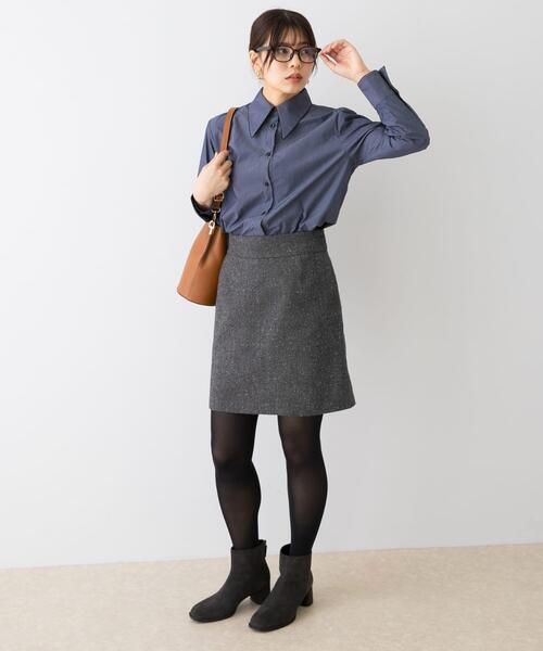 F by ROSSO（エフバイロッソ）の「F by ROSSO　ヘリンボンツイードスカート風キュロット（その他パンツ・レディース・グレー/ベージュ・38/36）」の21枚目の写真