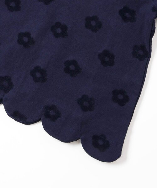 apres les cours（アプレレクール）の「【ジュニア対応】フラワージャガードスカラップTシャツ（Tシャツ/カットソー・キッズ・ピンク/ネイビー/クリーム・80/90/100/110/120/130/140）」の12枚目の写真