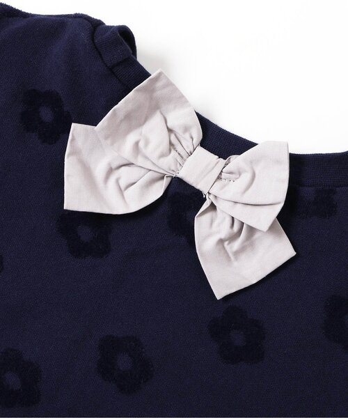 apres les cours（アプレレクール）の「【ジュニア対応】フラワージャガードスカラップTシャツ（Tシャツ/カットソー・キッズ・ピンク/ネイビー/クリーム・80/90/100/110/120/130/140）」の19枚目の写真