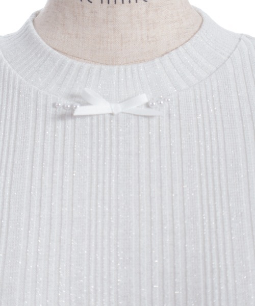 axes femme(アクシーズファム)の「フリルチュールラメリブプルオーバー(Tシャツ/カットソー・レディース・ホワイト/ラベンダー/グレー/レッド・FREE)」の7枚目の写真