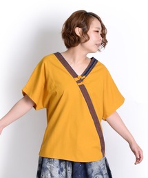 チャイナカラー　イエロー　ブラウス　アンティーク　ヴィンテージ チャイナ服 ヴィンテージ風チャイナカラーブラウス ブラウス|チャイナ