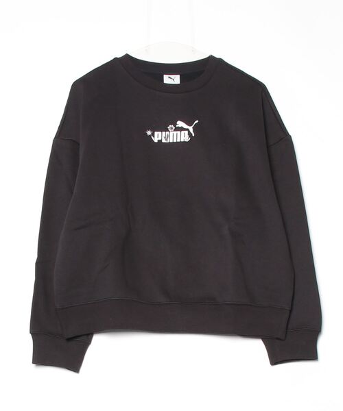 PUMA（プーマ）の「プーマ PUMA ESS NATURE 2.0 オーバーサイズ クルースウェット FL（スウェット・レディース・サックスブルー/ブラック・S/M/L/XL）」の2枚目の写真