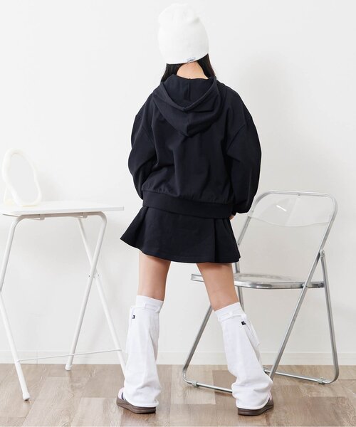 algy（アルジー）の「裏毛ジップアップパーカー（パーカー・キッズ・ブラック/グレー・XX-SMALL/X-SMALL/SMALL/MEDIUM）」の4枚目の写真