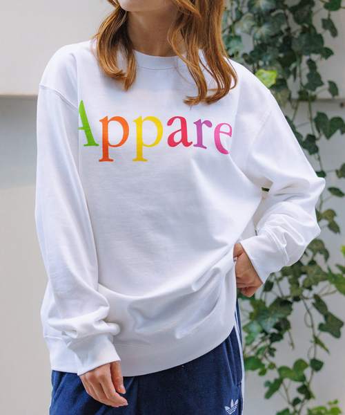 THRIFTY LOOK(スリフティールック)の「【THRIFTY LOOK / スリフティールック】クルーネックスウェット/Apparel crew sweat/アパレル/グラフィック【WEB限定】(Tシャツ/カットソー・レディース・ピンク/ホワイト・フリー)」の2枚目の写真