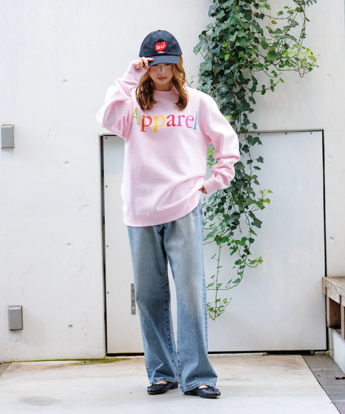 THRIFTY LOOK(スリフティールック)の「【THRIFTY LOOK / スリフティールック】クルーネックスウェット/Apparel crew sweat/アパレル/グラフィック【WEB限定】(Tシャツ/カットソー・レディース・ピンク/ホワイト・フリー)」の9枚目の写真