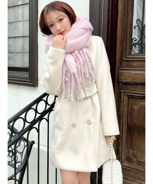 RESEXXY（リゼクシー）の「シャギーミディコート（その他アウター・レディース・ブラック/ホワイト/ピンク・FREE）」の6枚目の写真