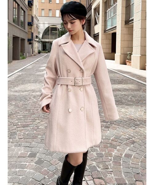 RESEXXY（リゼクシー）の「シャギーミディコート（その他アウター・レディース・ブラック/ホワイト/ピンク・FREE）」の9枚目の写真