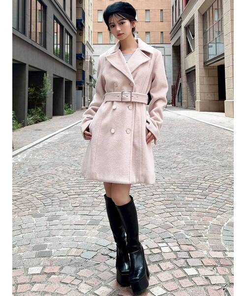 RESEXXY（リゼクシー）の「シャギーミディコート（その他アウター・レディース・ブラック/ホワイト/ピンク・FREE）」の10枚目の写真