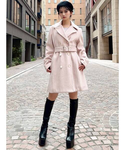 RESEXXY（リゼクシー）の「シャギーミディコート（その他アウター・レディース・ブラック/ホワイト/ピンク・FREE）」の11枚目の写真