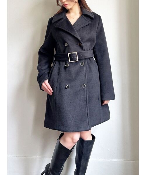 RESEXXY（リゼクシー）の「シャギーミディコート（その他アウター・レディース・ブラック/ホワイト/ピンク・FREE）」の13枚目の写真