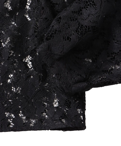 DRESSLAVE（ドレスレイブ）の「flower lace short blouse(花柄レースショート丈ブラウス)（シャツ/ブラウス・レディース・ホワイト/ブラック・38）」の10枚目の写真
