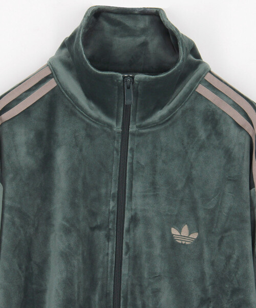 FREAK'S STORE（フリークスストア）の「adidas/アディダス FIRE BIRD TRACK TOP VELOUR/ファイヤーバード トラックトップ ベロア（ジャージ・レディース・チャコールグレー/ブラウン/グリーン・X-SMALL/SMALL）」の5枚目の写真