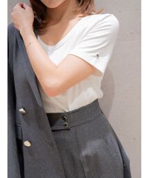 SNIDEL | UネックTシャツ(Tシャツ/カットソー)