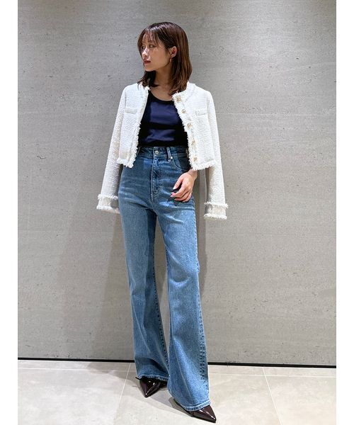 SNIDEL（スナイデル）の「UネックTシャツ（Tシャツ/カットソー・レディース・ライトブルー/ネイビー/ブラウン/ホワイト・F）」の13枚目の写真