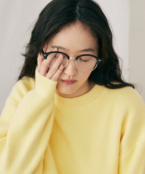 MERLOT（メルロー）の「ハーフリムブローメガネ（メガネ・レディース・ブラック・FREE）」の3枚目の写真