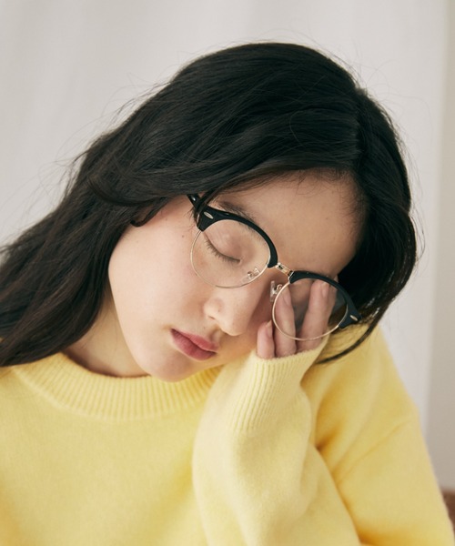 MERLOT（メルロー）の「ハーフリムブローメガネ（メガネ・レディース・ブラック・FREE）」の4枚目の写真