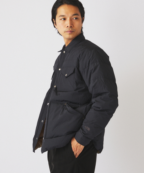 THE NORTH FACE（ザノースフェイス）の「THE NORTH FACE / ノースフェイス スタッフドシャツ ND92532（ダウンジャケット/コート・メンズ・ブラック/グリーン・MEDIUM/LARGE）」の10枚目の写真