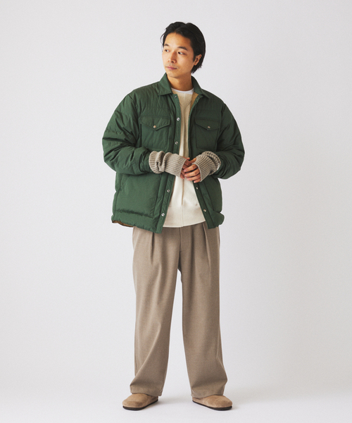 THE NORTH FACE（ザノースフェイス）の「THE NORTH FACE / ノースフェイス スタッフドシャツ ND92532（ダウンジャケット/コート・メンズ・ブラック/グリーン・MEDIUM/LARGE）」の15枚目の写真