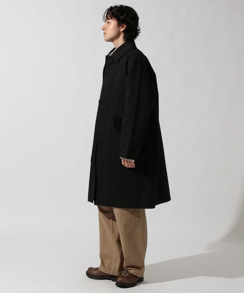 niko and...（ニコアンド）の「ビンテージ風ステンカラーコート（ステンカラーコート・メンズ・ネイビー/ブラウン・MEDIUM/LARGE）」の5枚目の写真