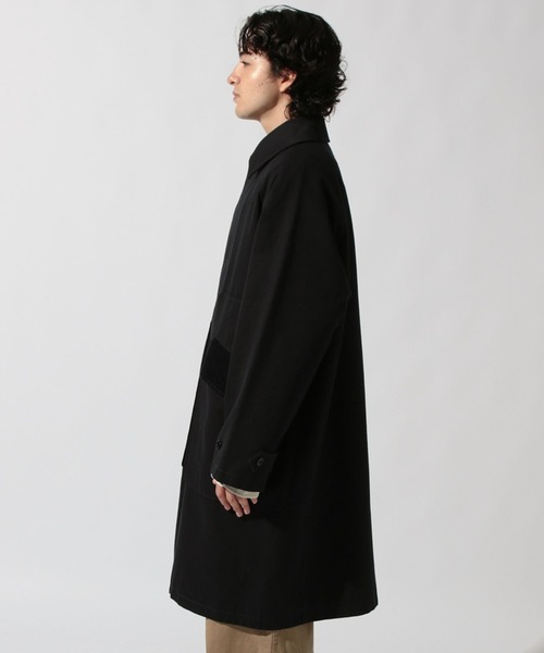 niko and...（ニコアンド）の「ビンテージ風ステンカラーコート（ステンカラーコート・メンズ・ネイビー/ブラウン・MEDIUM/LARGE）」の9枚目の写真