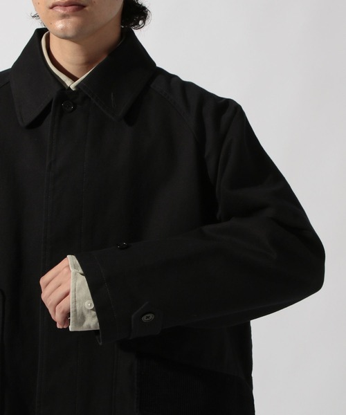 niko and...（ニコアンド）の「ビンテージ風ステンカラーコート（ステンカラーコート・メンズ・ネイビー/ブラウン・MEDIUM/LARGE）」の12枚目の写真