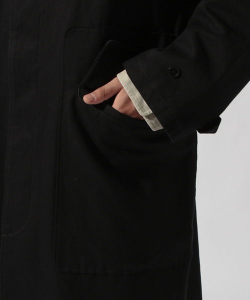 niko and...（ニコアンド）の「ビンテージ風ステンカラーコート（ステンカラーコート・メンズ・ネイビー/ブラウン・MEDIUM/LARGE）」の14枚目の写真