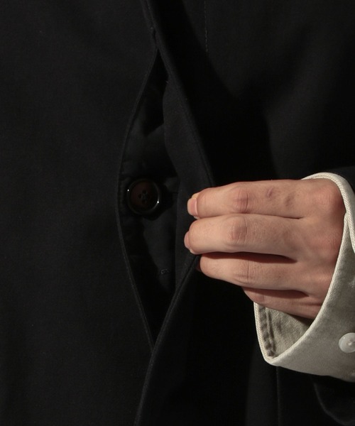 niko and...（ニコアンド）の「ビンテージ風ステンカラーコート（ステンカラーコート・メンズ・ネイビー/ブラウン・MEDIUM/LARGE）」の17枚目の写真