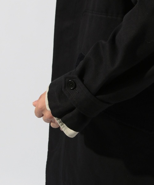 niko and...（ニコアンド）の「ビンテージ風ステンカラーコート（ステンカラーコート・メンズ・ネイビー/ブラウン・MEDIUM/LARGE）」の19枚目の写真