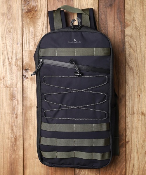 MAKAVELIC(マキャベリック)の「【RES】【MAKAVELIC】JADE CREEP MINIMAL BACKPACK(バックパック/リュック・メンズ・オリーブ・FREE)」の1枚目の写真