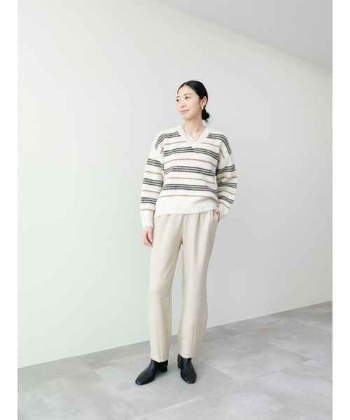 TEVALT（ヴァレット）の「ヘムダーツカーブフォルムパンツ（その他パンツ・レディース・グレー/ブラック/ライトベージュ・38）」の5枚目の写真