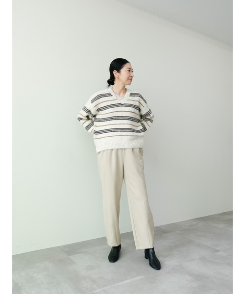 TEVALT（ヴァレット）の「ヘムダーツカーブフォルムパンツ（その他パンツ・レディース・グレー/ブラック/ライトベージュ・38）」の6枚目の写真