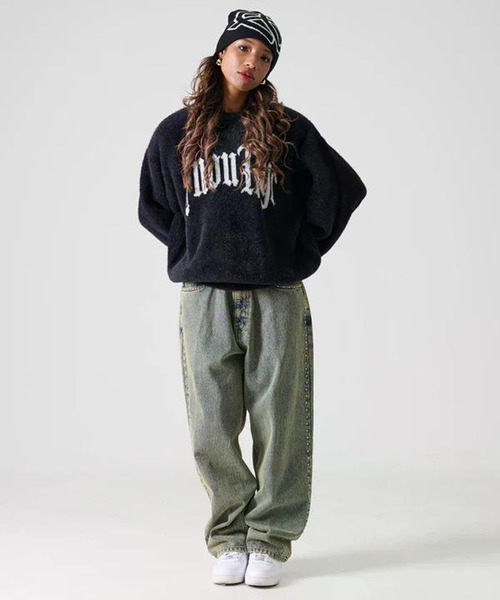 FUBU( フブ)の「FUBU-Shaggy Knit Crew(ニット/セーター・メンズ・ブラック/グレー・L/M)」の5枚目の写真