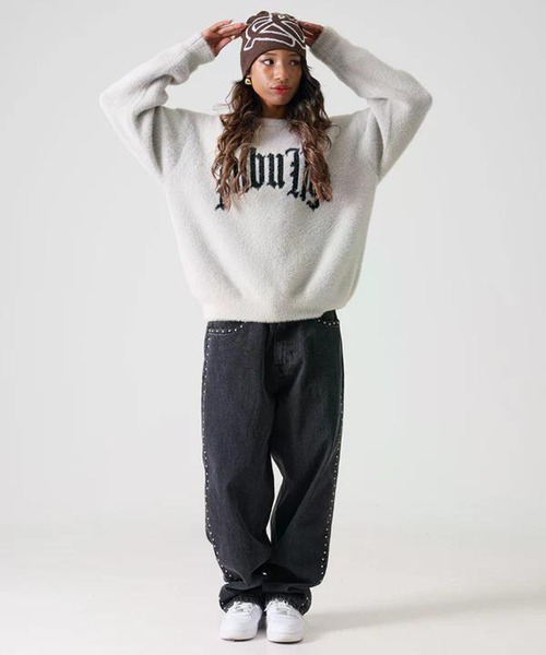 FUBU( フブ)の「FUBU-Shaggy Knit Crew(ニット/セーター・メンズ・ブラック/グレー・L/M)」の9枚目の写真