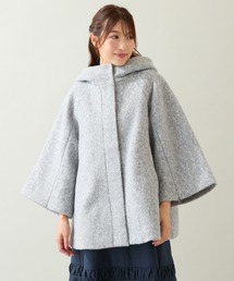 新品未使用　ローズティアラ　ポンチョコート　42 グレー Rose Tiara｜ローズティアラのポンチョ（グレー/灰色系・無地