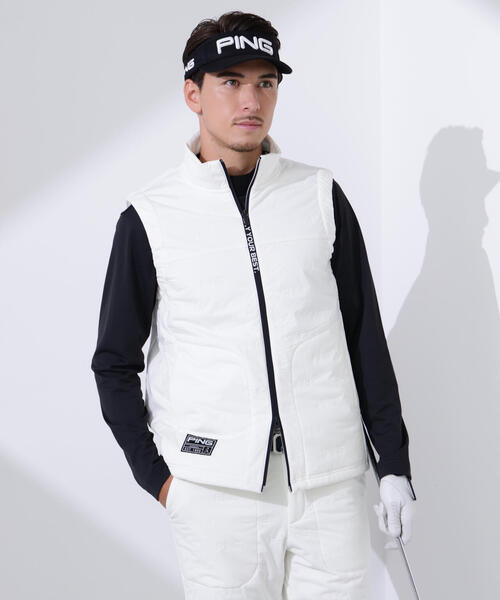 PING(ピン)の「【PING APPAREL】ピンソニックハイブリットベスト <GOLD> (MENS)(ベスト・メンズ・ブラック/グレー/ホワイト・S/M/LL/L/LL1)」の1枚目の写真