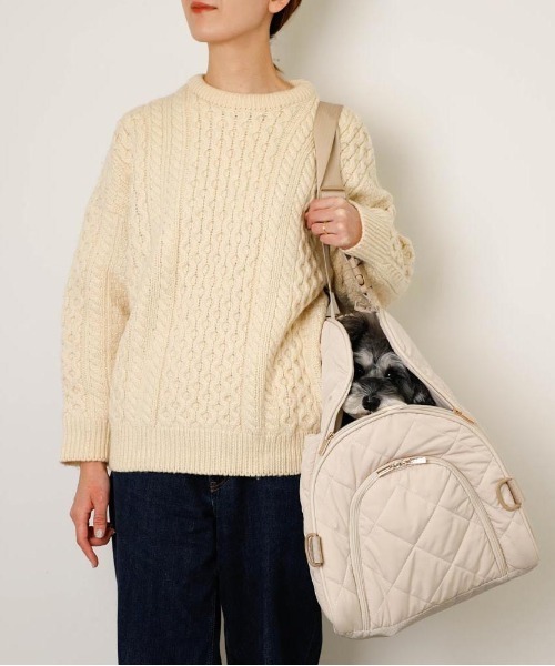 セール】キルティングトライアングルドライブペットバッグ【長さ調節