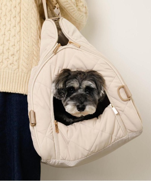 セール】キルティングトライアングルドライブペットバッグ【長さ調節
