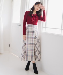 MISCH MASCH | 2025秋冬新作 ロービングチェックAラインミディスカート(スカート)