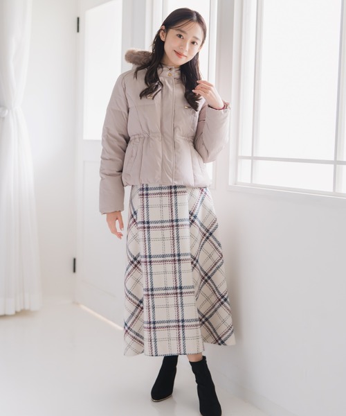 MISCH MASCH（ミッシュマッシュ）の「2025秋冬新作 ロービングチェックAラインミディスカート（スカート・レディース・ブラック/アイボリー/ネイビー・S/M）」の17枚目の写真