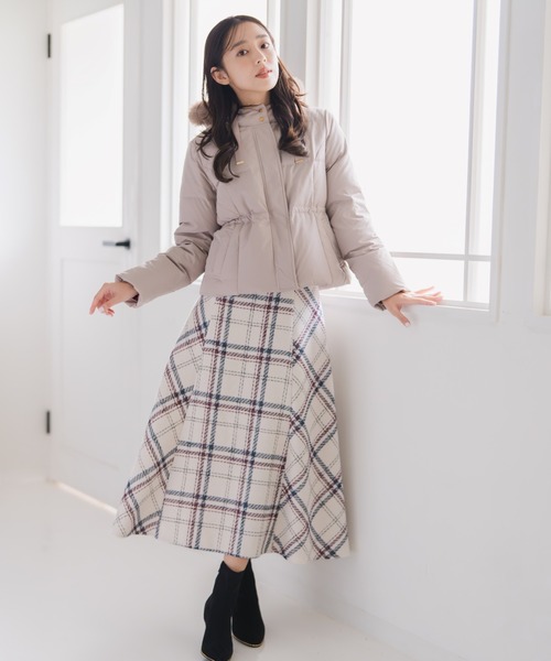 MISCH MASCH（ミッシュマッシュ）の「2025秋冬新作 ロービングチェックAラインミディスカート（スカート・レディース・ブラック/アイボリー/ネイビー・S/M）」の18枚目の写真