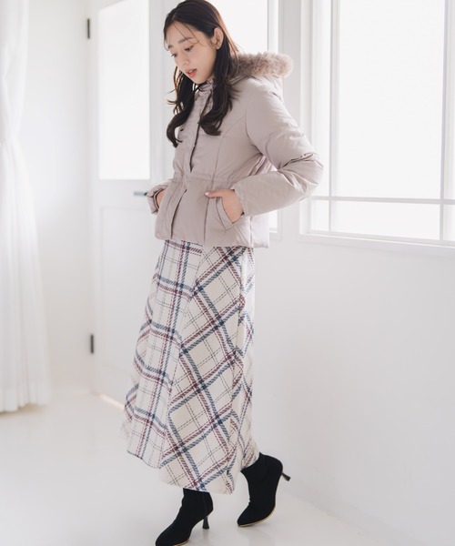 MISCH MASCH（ミッシュマッシュ）の「2025秋冬新作 ロービングチェックAラインミディスカート（スカート・レディース・ブラック/アイボリー/ネイビー・S/M）」の19枚目の写真