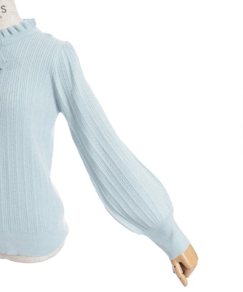 axes femme(アクシーズファム)の「機能付チャームリボンニット(ニット/セーター・レディース・ブラック/ホワイト/ミント/ピンク・FREE)」の18枚目の写真